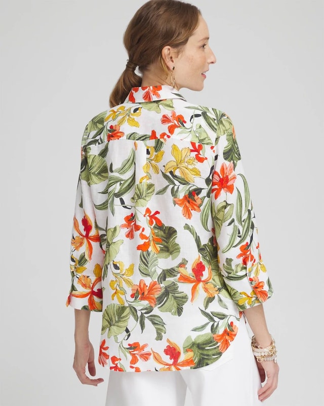No Iron Linen Orchid Shirt - image 3
